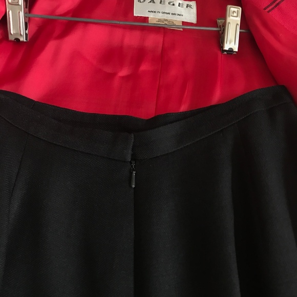 JAEGAR 2PC SUIT Red Linen Blend Jacket+ Skirt 4EUC - Picture 6 of 8